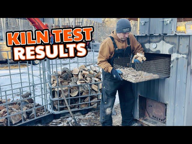 Firewood Kiln Test Results - Weighing Water Loss