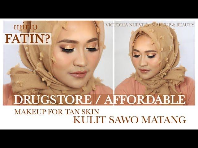 DRUGSTORE/AFFORDABLE MAKEUP FOR TAN SKIN | MAKEUP UNTUK KULIT SAWO MATANG | VICTORIA NURVITA