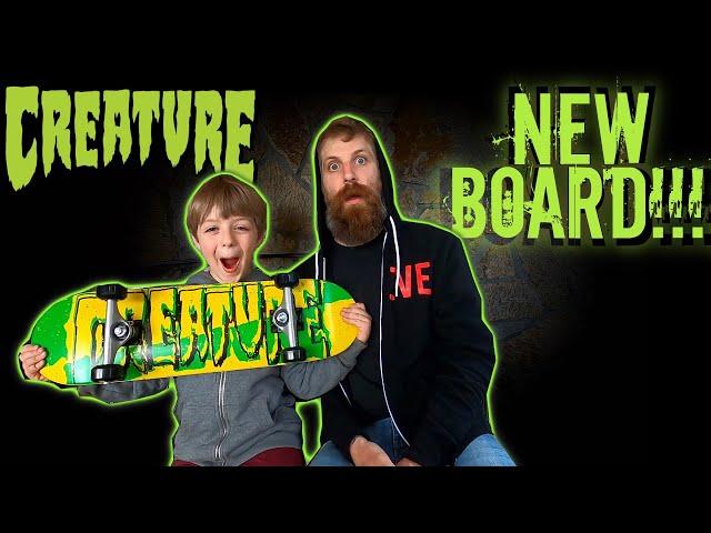 Jace's First Creature Complete!!!  New Skateboard Day - Creature Skateboards