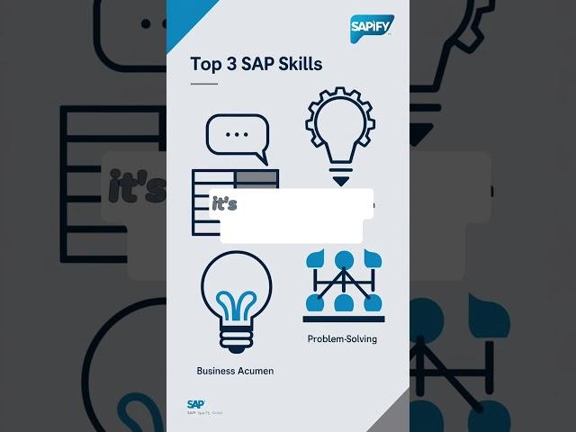 Top 3 Skills Every SAP Consultant Needs  #Shorts
