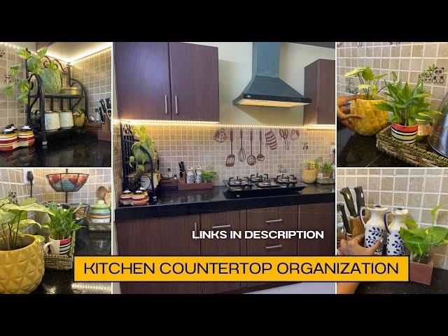 Rental Kitchen Makeover Ideas || Kitchen Countertop Organization#kitchen #aesthetic#home#makeover