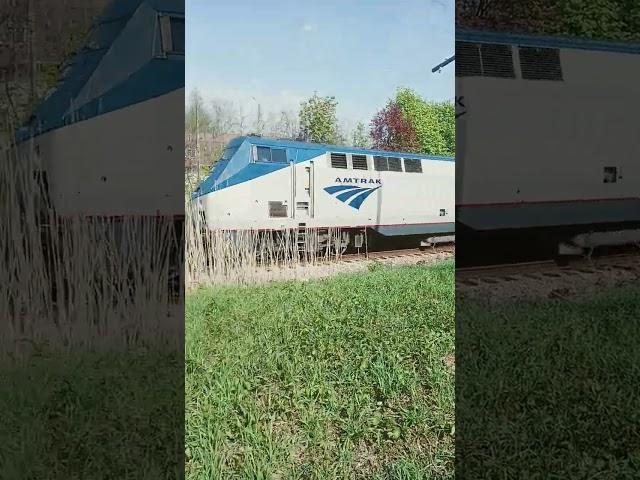 Amtrak train in Plattsburgh New York