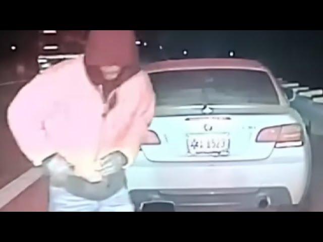 Stolen BMW 335i driver executes State Police Officer and drives away with his car.WARNING FOR AUDIO