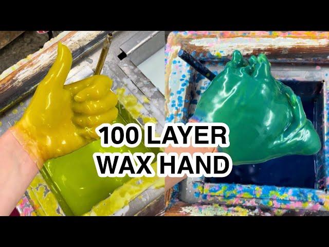 100 layer wax hand!!! | we hit 1 million subs!!!