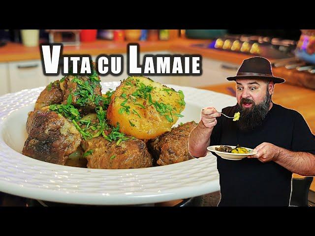 Friptura de Vita la Cuptor cu Lamaie, Cartofi si Usturoi - Florin Arvunescu