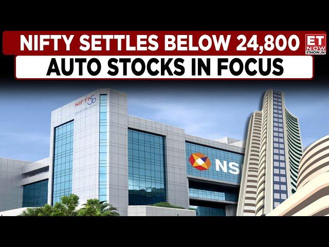 Closing Bell: Sensex Ends Volatile Session 73 Points Lower, Nifty Settles Below 24,800 | ET Now