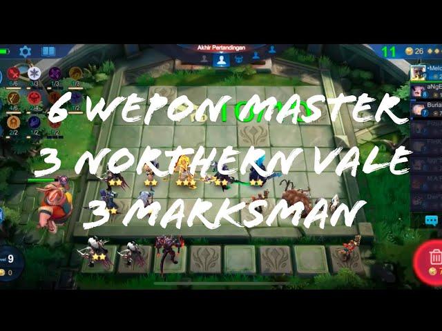 6 WEPON MASTER + 3 NORTHERN VALE + 3 MARKSMAN