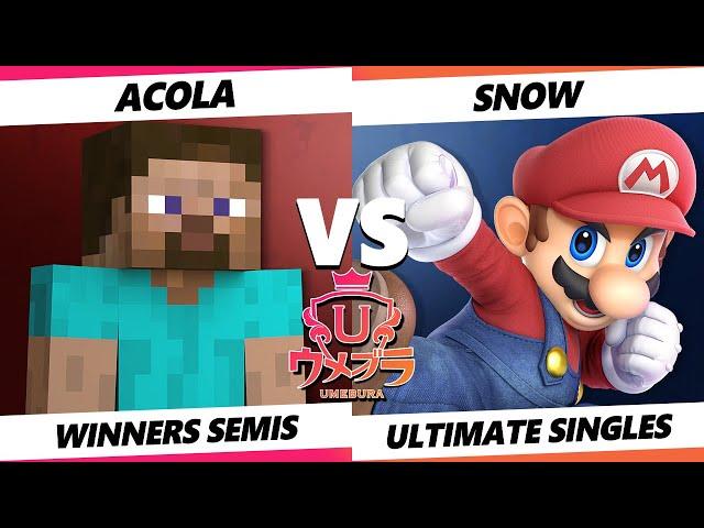 Umebura SP 11 TOP 8 - Acola (Steve) Vs. Snow (Mario) Smash Ultimate - SSBU