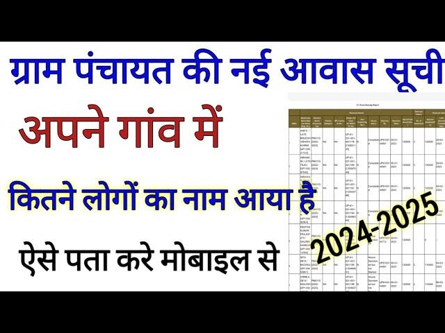 PM Awas Yojana List 2024 ll How To Check PM Awas Yojana List 2024 ll Apne nam check kare mobile se