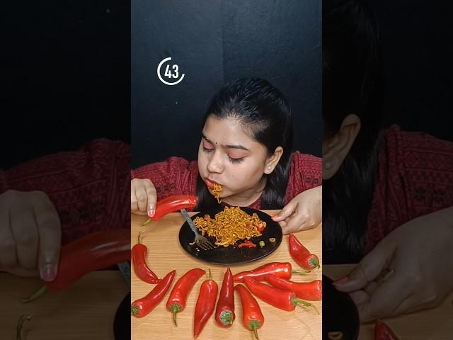 1 Minute Maggi Eating Challenge | Spicy Maggi Eating Challenge #shorts #foodchallenge