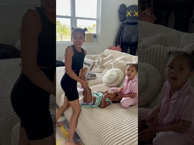 Dad catches daughters trying to change little sisters diaper #shorts