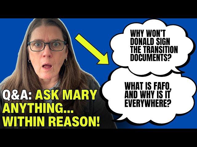 Why won't Donald Trump sign the transition documents? | LIVE Q&A: Mary Trump ANSWERS ALL