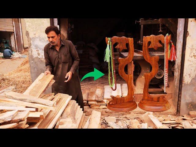 Incredible Process of Making Wooden Rosary (Tasbih Stand) in Factory | Amazing Woodworking Skills