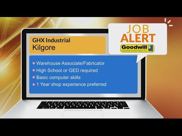 JOB ALERT: GHX Industrial in Kilgore hiring for warehouse associate, fabricator