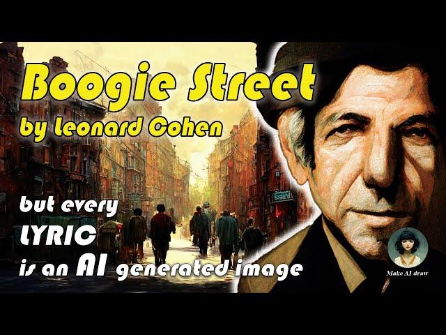 Boogie Street - Leonard Cohen (Lyric illustrated by Artificial Intelligence) 4k