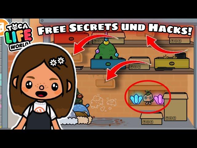 FREE SECRETS UND HACKS IN TOCA LIFE WORLD DEUTSCH  | KANN JEDER AUSPROBIEREN! |TOCA BOCA SECRETS