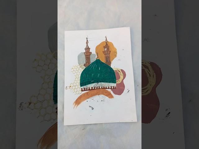 Easy Madinah painting || boho art #art #shorts