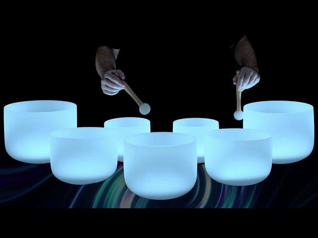 432 Hz Crystal Singing Bowls | Negative Energy Cleanse While You Sleep and Relax