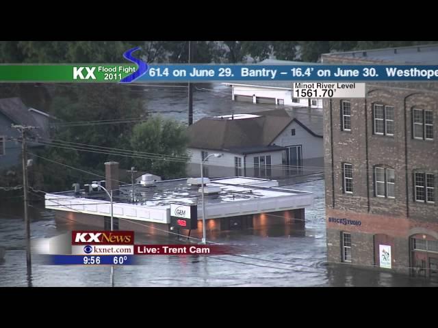 Minot, ND Flood - KX News Live Coverage - June 25, 2011