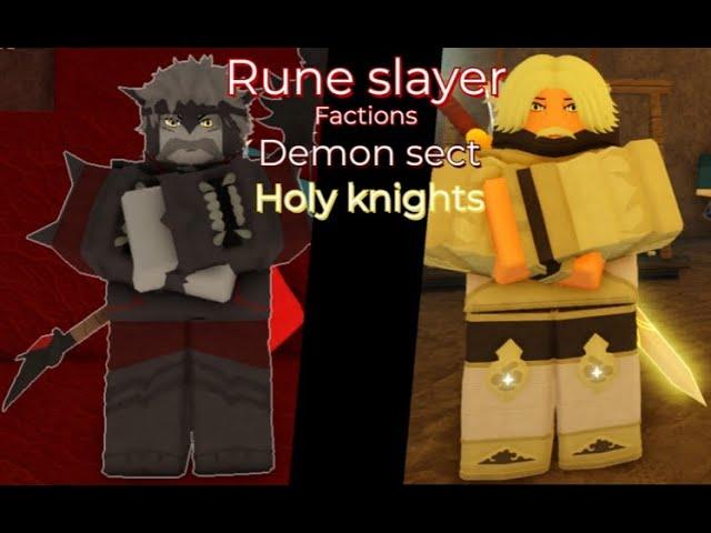 Rune slayer - how to join holy knights/demon sect (where to find them)