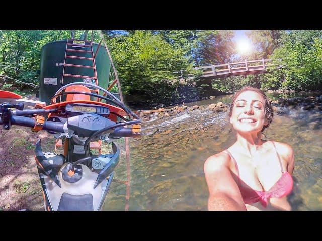 Swimming Hole + KTM Stunts! | Weekend Camp & Ride Pt. 2