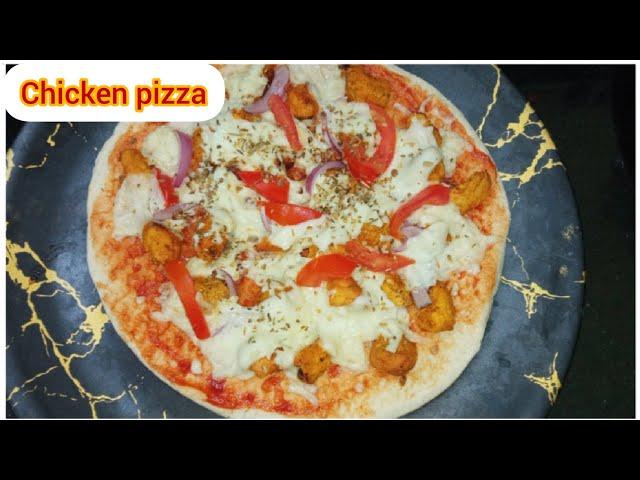 Chicken pizza Recipe || How To Make Chicken pizza Recipe At Home || Pizza Recipe#tastycooking