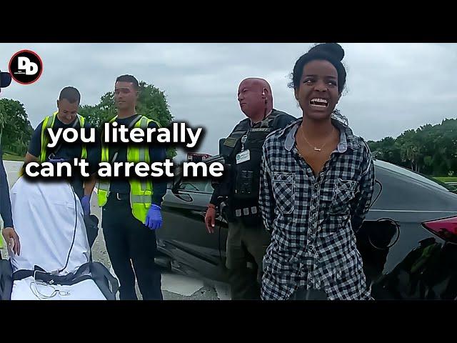 Psycho Karen has EXTREME MELTDOWN While Resisting Arrest | Karens Getting Arrested By Police #486