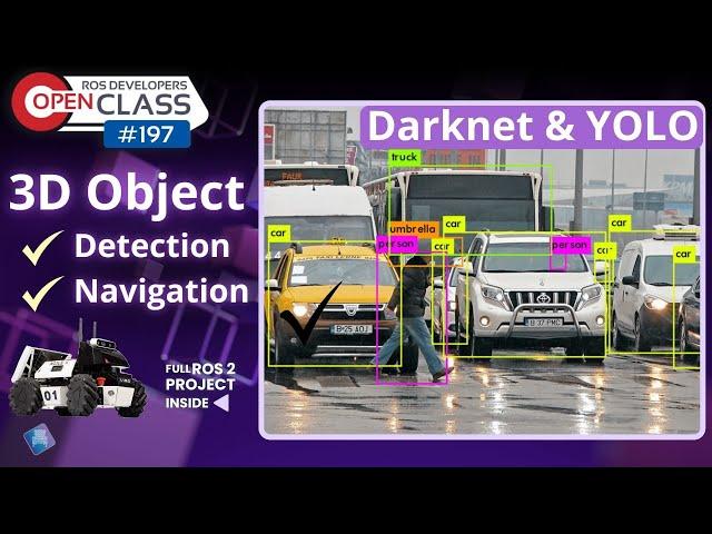 3D Object Detection & Navigation with Darknet & YOLO | ROS Developers Open Class 197