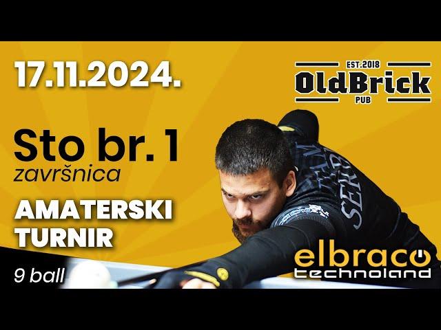 Sto br 1 zavrsnica, 17.11.2024. Amaterski turnir 9 ball - Sombor