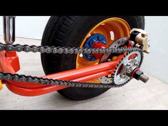 Homemade Awesome Motorbike 250cc From Car Wheel And Using Single Side Swingarm