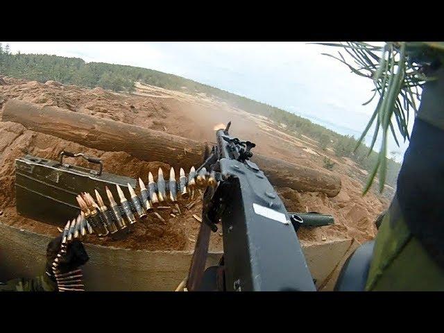 Swedish Army Helmet Cam of MG3 Machine Gunner • A Live Fire Exercise