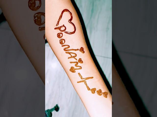 POONAM ️ mehndi tattoo design #shorts #youtubeshorts #trending #viral #pooja art & design