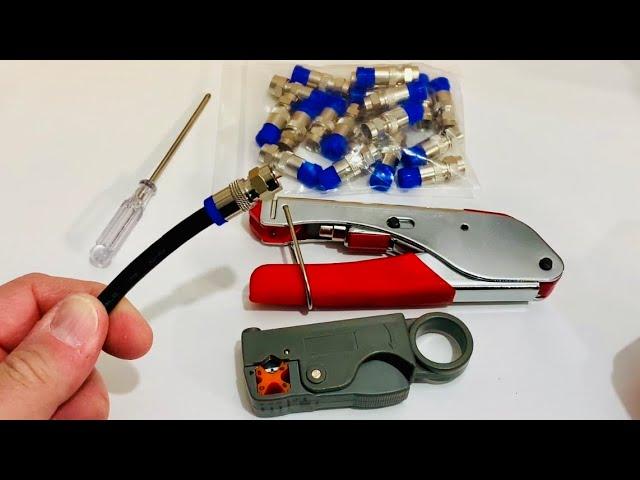 RG6 Coaxial Cable Connector Tool Kit How-to and Review