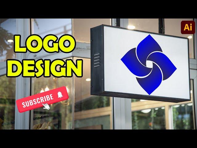 Design a Beautiful Blue Floral Logo in Minutes! in Adobe Illustrator| Gradient| Easy #illustrator