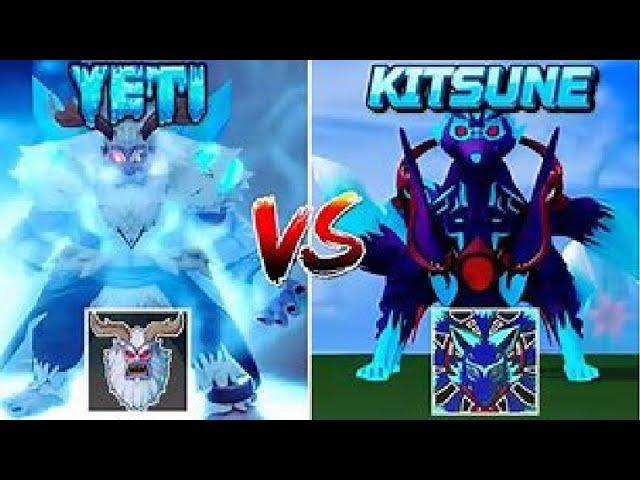 Yeti VS Kitsune (CRAZY BATTLES - Blox fruits -)