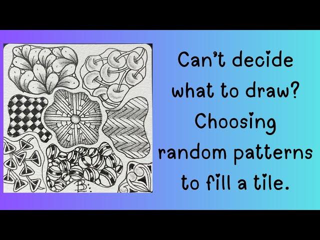 Can’t decide what to Draw? Choosing random patterns with a Zentangle Spinner.