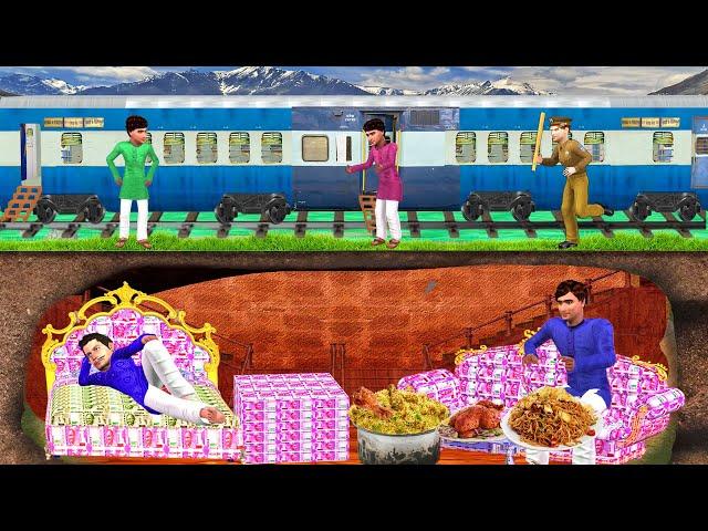 Underground Train House Money Thief Secret House Hindi Kahaniya Hindi Moral Stories New Comedy Video