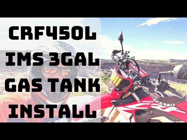 2019 Honda CRF450L Dual Sport Adventure Bike Gets a 3 Gallon IMS Gas Tank Mod