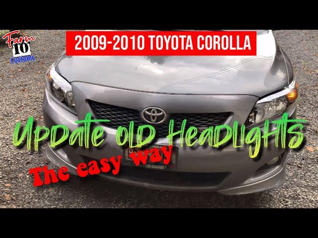 2010 Toyota corolla replacing headlights