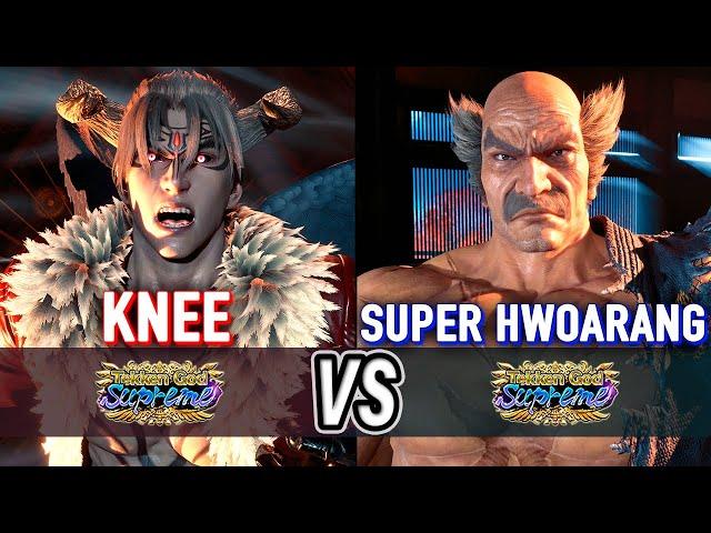 T8  KNEE (Devil Jin) vs SUPER HWOARANG (Heihachi)  Tekken 8 High Level Gameplay