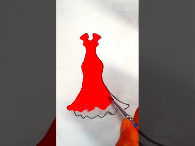 Beautiful Dress  Coloring #dress #youtube  #art #coloring #drawing #shorts #trending
