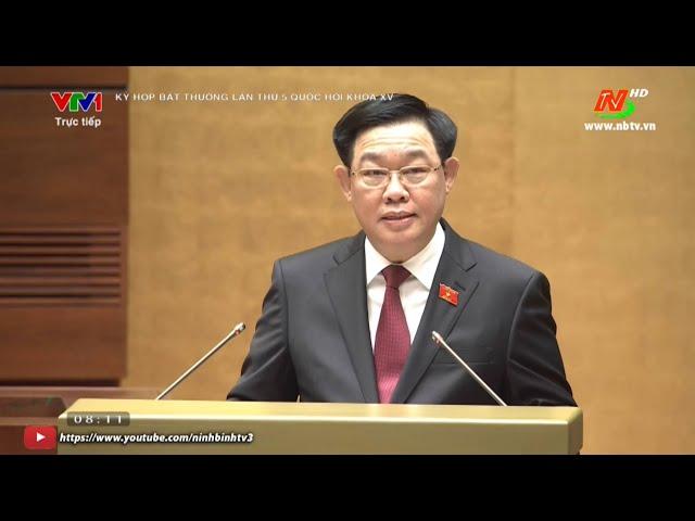 Chủ tịch Quốc hội Vương Đình Huệ phát biểu khai mạc Kỳ họp bất thường lần thứ 5, Quốc hội khóa XV