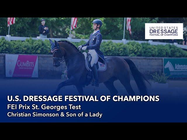 Christian Simonson & Son of a Lady | FEI Prix St. Georges Test | U.S. Dressage Festival of Champions