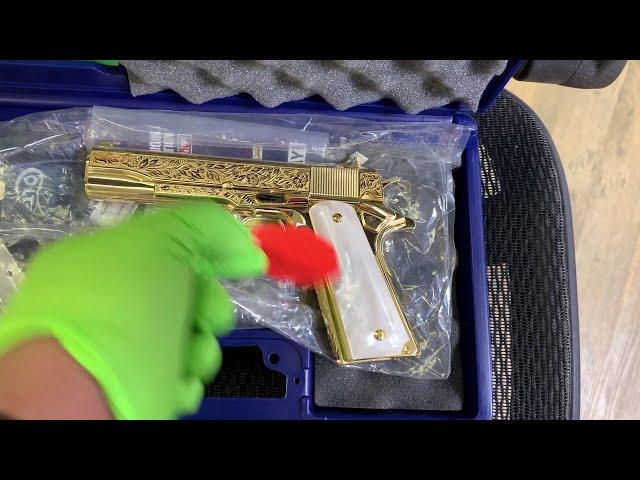 COLT 1911 Government Flower & Leaf Design, 24K Gold