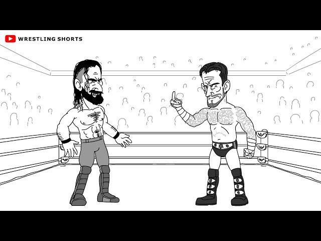 CM Punk vs Seth Rollins WWE Raw on Netflix Parody Cartoon (feat. John Cena)