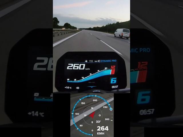 BMW S1000R GPS TOPSPEED on Autobahn #shorts