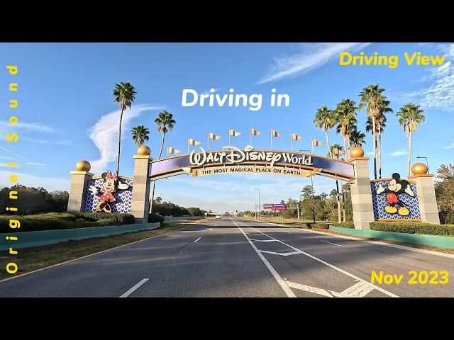 4K 60FPS -  DRIVING in Orlando Downtown and Disney area - Florida - Original sounds.