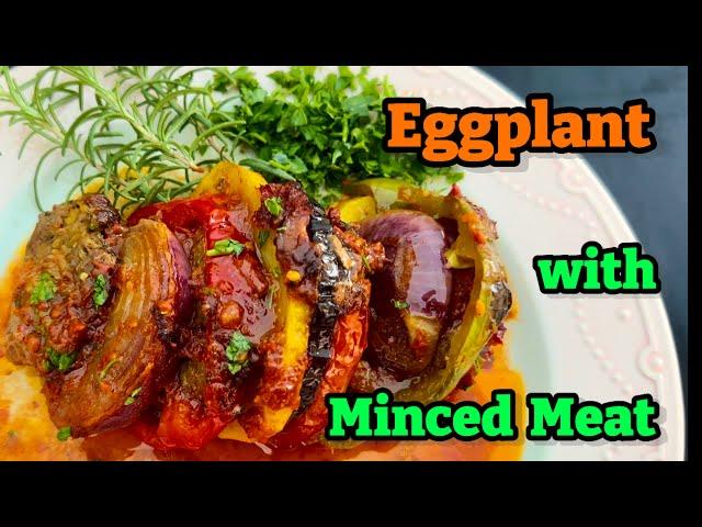 I could Eat These Eggplant with minced Meat every day!Easy ,quick, delivious eggplant with potato!