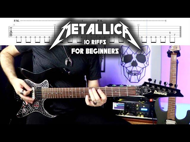 10 Easy & Cool METALLICA Guitar Riffs | (+Tabs)