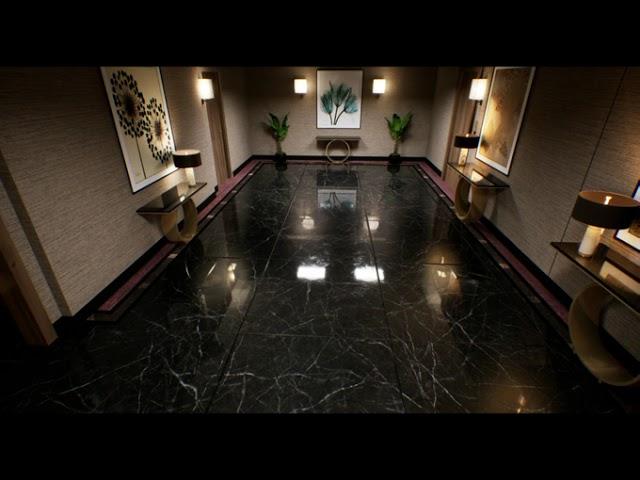 Black marble for flooring